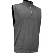 FootJoy Performance Half-Zip Jersey Pullover Golf Vests with Gathered Waist - FJ Tour Logo Available in Heather charcoal