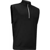 FootJoy Performance Half-Zip Jersey Pullover Golf Vests with Gathered Waist - FJ Tour Logo Available in Black