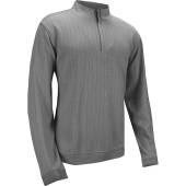 FootJoy Drop Needle Half-Zip Golf Pullovers with Gathered Waist - FJ Tour Logo Available in Heather charcoal