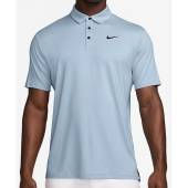 Nike Tour Dri-FIT Solid Golf Shirts in Light armory blue