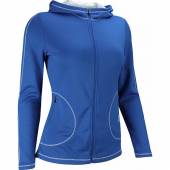 FootJoy Women's Double Layer Jersey Full-Zip Casual Hoodies - Previous Season Style in Royal blue