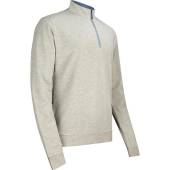 johnnie-o Sully Quarter-Zip Golf Pullovers in Wheat
