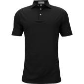 Peter Millar Solid Stretch Jersey Golf Shirts in Black