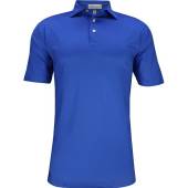 Peter Millar Solid Stretch Jersey Golf Shirts in Blue lapis