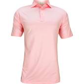 Peter Millar Solid Stretch Jersey Golf Shirts in Palmer pink