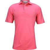 Peter Millar Solid Stretch Jersey Golf Shirts in Pink rose