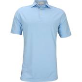 Peter Millar Solid Stretch Mesh Golf Shirts in Cottage blue