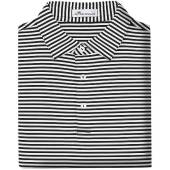 Peter Millar Hales Stripe Performance Jersey Golf Shirts in Black with white stripes