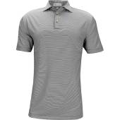 Peter Millar Jubilee Stripe Stretch Jersey Golf Shirts in Black with white stripes