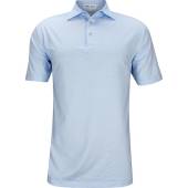 Peter Millar Jubilee Stripe Stretch Jersey Golf Shirts in Cottage blue with light blue stripes
