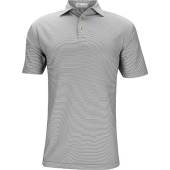 Peter Millar Jubilee Stripe Stretch Jersey Golf Shirts in Iron grey with white stripes