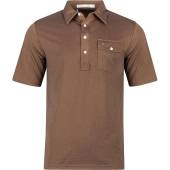Criquet Performance Players Golf Shirts in Woodsmoke brown