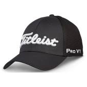 Titleist Tour Sports Mesh Flex Fit Golf Hats in Black with white script