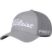 Titleist Tour Sports Mesh Flex Fit Golf Hats in Light grey with white script