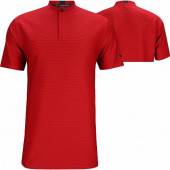 Nike Dri-FIT Tiger Woods Stripe Blade Golf Shirts in Gym red