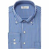 Peter Millar Humphrey Gingham Sport Woven Performance Button-Downs - Previous Season Style in Blue lapis