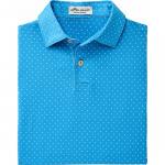 Peter Millar Pine Printed Polka Dot Jersey Junior Golf Shirts - Previous Season Style