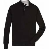 Peter Millar Crown Soft Quarter-Zip Golf Pullovers in Black