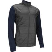 FootJoy Hybrid Full-Zip Golf Jackets - FJ Tour Logo Available in Charcoal with navy