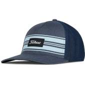 Titleist Surf Stripe Monterey Flex Fit Golf Hats in Navy with sky blue accents