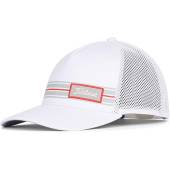 Titleist Surf Stripe Laguna Snapback Adjustable Golf Hats in White with red accents