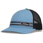 Titleist Surf Stripe Laguna Snapback Adjustable Golf Hats in Niagara blue with black accents