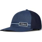 Titleist Surf Stripe Laguna Snapback Adjustable Golf Hats in Heather navy with sky blue accents