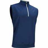 FootJoy Performance Half-Zip Jersey Pullover Golf Vests with Gathered Waist - FJ Tour Logo Available - Previous Season Style in Deep blue