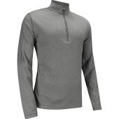 Adidas 3-Stripe Half-Zip Golf Pullovers in Grey three