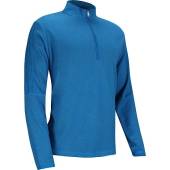 Adidas 3-Stripe Half-Zip Golf Pullovers in Blue rush