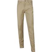 FootJoy Sueded Cotton Twill 5-Pocket Golf Pants in Tan