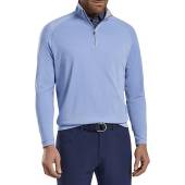Peter Millar Crown Crafted Bullseye Precision Wool-Blend Quarter-Zip Golf Pullovers - Tour Fit in Wisteria