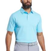 FootJoy ProDry Performance Solid Pique Golf Shirts in Tropic blue