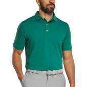FootJoy ProDry Performance Solid Pique Golf Shirts in Hunter green
