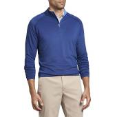 Peter Millar Dri-Release Natural Touch Quarter-Zip Golf Pullovers in Atlantic blue