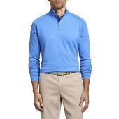 Peter Millar Dri-Release Natural Touch Quarter-Zip Golf Pullovers in Plumbago blue