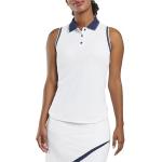 Peter Millar Women's Helen Birdseye Collar Performance Sleeveless Golf Shirts - Previous Season Style