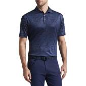 Peter Millar Sail Performance Jersey Golf Shirts in Navy with subtle print