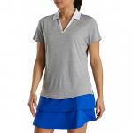 FootJoy Women's Space Dye Open Placket Golf Shirts - FJ Tour Logo Available