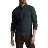 Peter Millar Crown Sweater Fleece Quarter-Zip Golf Pullovers - HOLIDAY SPECIAL in Balsam green