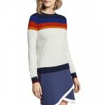 Peter Millar Women's Bauer Engineered Stripe Sport Crew Golf Sweaters - Previous Season Style