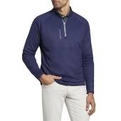 Peter Millar Thermal Flow Insulated Knit Quarter-Zip Golf Pullovers in Navy