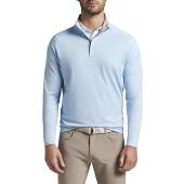 Peter Millar Crown Crafted Stealth Performance Quarter-Zip Golf Pullovers - Tour Fit in Blue frost
