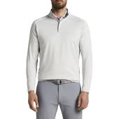 Peter Millar Crown Crafted Stealth Performance Quarter-Zip Golf Pullovers - Tour Fit in British grey