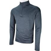 Peter Millar Crown Crafted Stealth Performance Quarter-Zip Golf Pullovers - Tour Fit in Steel