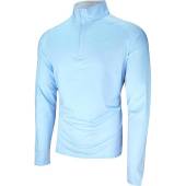 Peter Millar Crown Crafted Stealth Performance Quarter-Zip Golf Pullovers - Tour Fit in Light blue frost