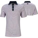 FootJoy ProDry Lisle Accented Stripe Golf Shirts - FJ Tour Logo Available