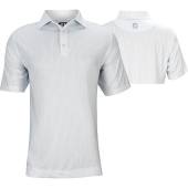 FootJoy ProDry Lisle ZigZag Print Golf Shirts - FJ Tour Logo Available - Previous Season Style in White with subtle print