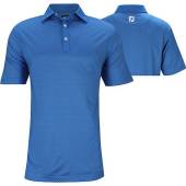 FootJoy ProDry Lisle Diamond Dot Print Golf Shirts - FJ Tour Logo Available in Royal blue with subtle print