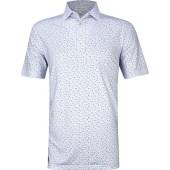 Peter Millar Dazed & Transfused Performance Jersey Golf Shirts in Garden violet with novelty print